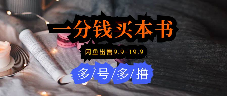 每天花1分钱买一本书，闲鱼出售9.9-19.9不等，多账号多撸 新手小白均可操作，源码仅供个人学习研究，不可商用