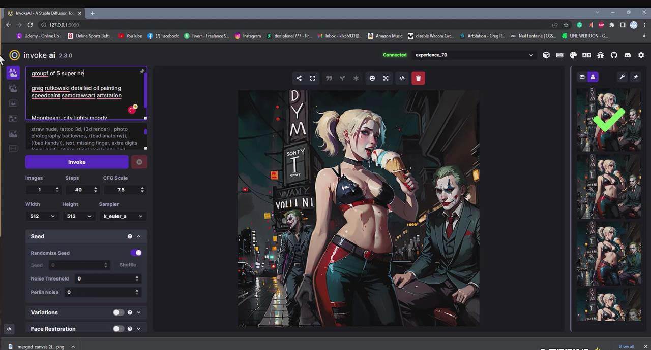 Invoke AI 绘画教程-零基础创作可以销售的完美插图-49节-中英字幕,源码仅供个人学习研究,不可商用