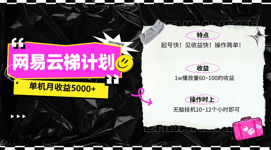 最新网易云梯计划网页版，单机月收益5000+！可放大操作，源码仅供个人学习研究，不可商用