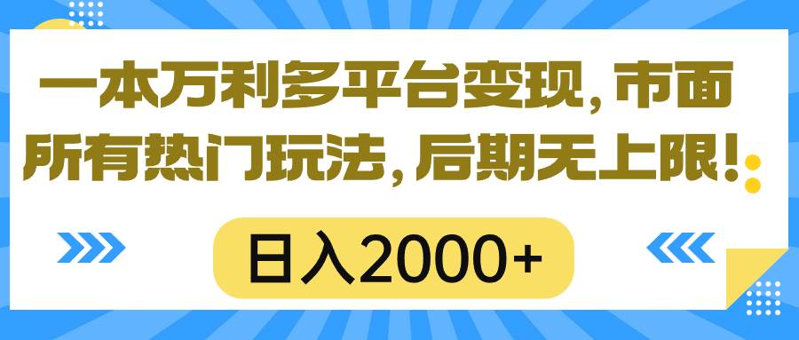 一本万利多平台变现,市面所有热门玩法,一天2000+,后期无上限!,源码仅供个人学习研究,不可商用