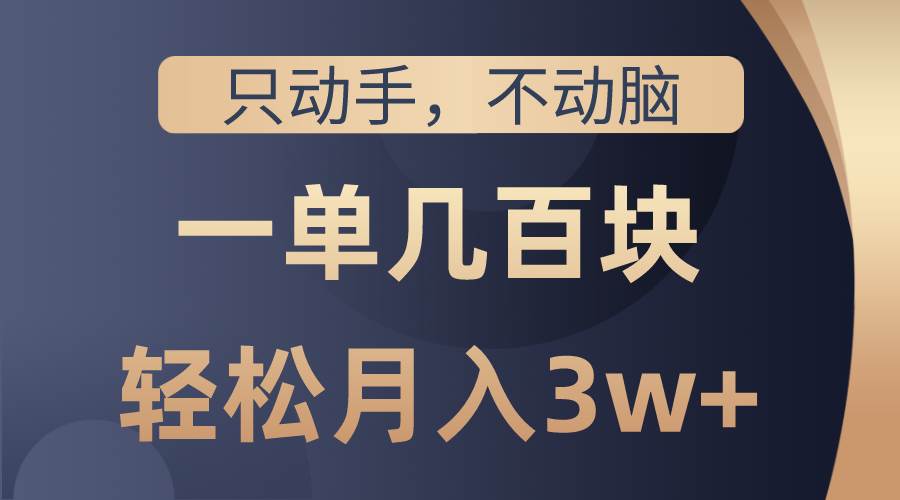 只动手不动脑,一单几百块,看完就能直接操作,详细教程,源码仅供个人学习研究,不可商用