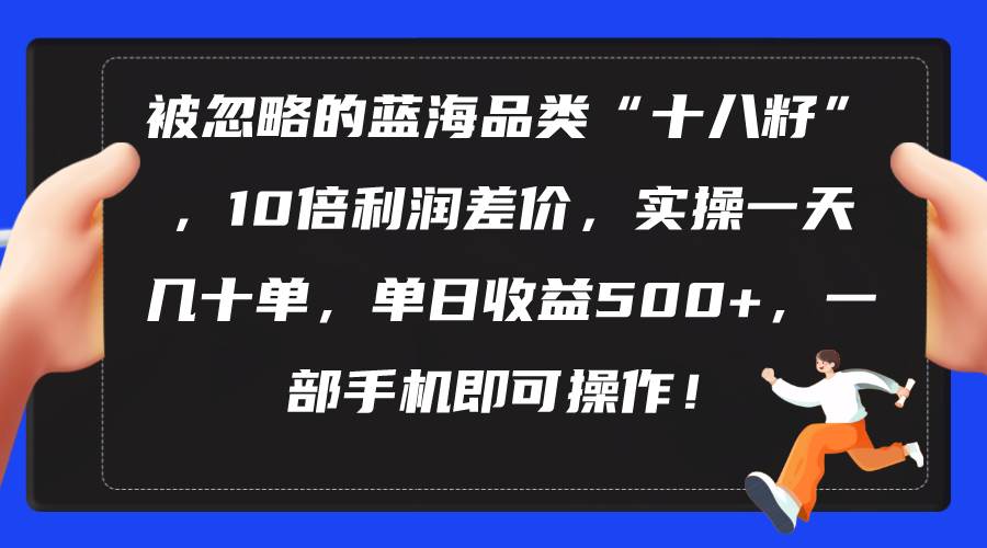 被忽略的蓝海品类“十八籽”,10倍利润差价,实操一天几十单 单日收益500+,源码仅供个人学习研究,不可商用