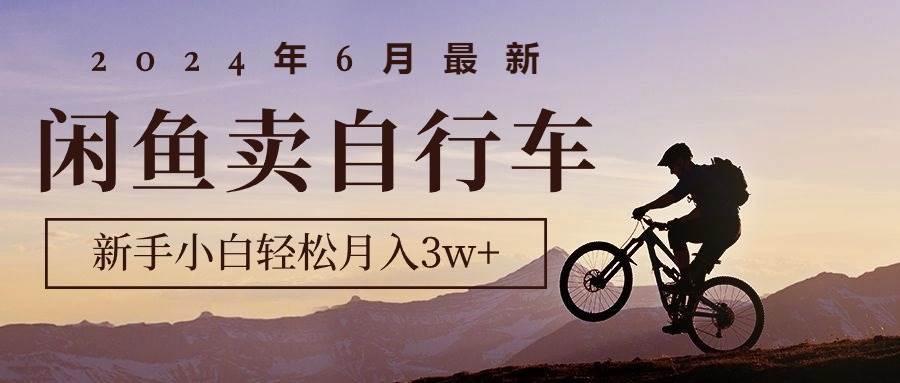 2024年6月最新闲鱼卖自行车,新手小白轻松一个月3w+项目,源码仅供个人学习研究,不可商用