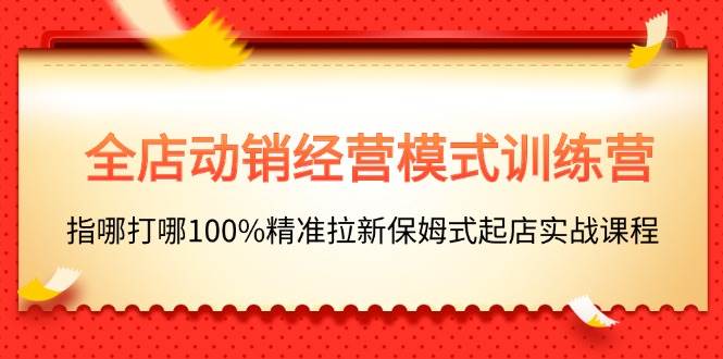 全店动销-经营模式训练营,指哪打哪100%精准拉新保姆式起店实战课程,源码仅供个人学习研究,不可商用