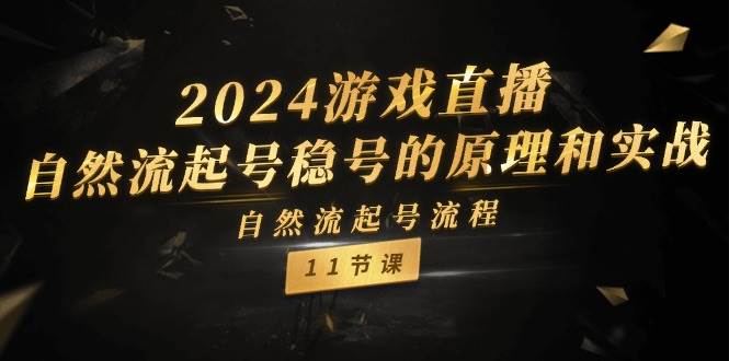 2024游戏直播-自然流起号稳号的原理和实战,自然流起号流程(11节),源码仅供个人学习研究,不可商用