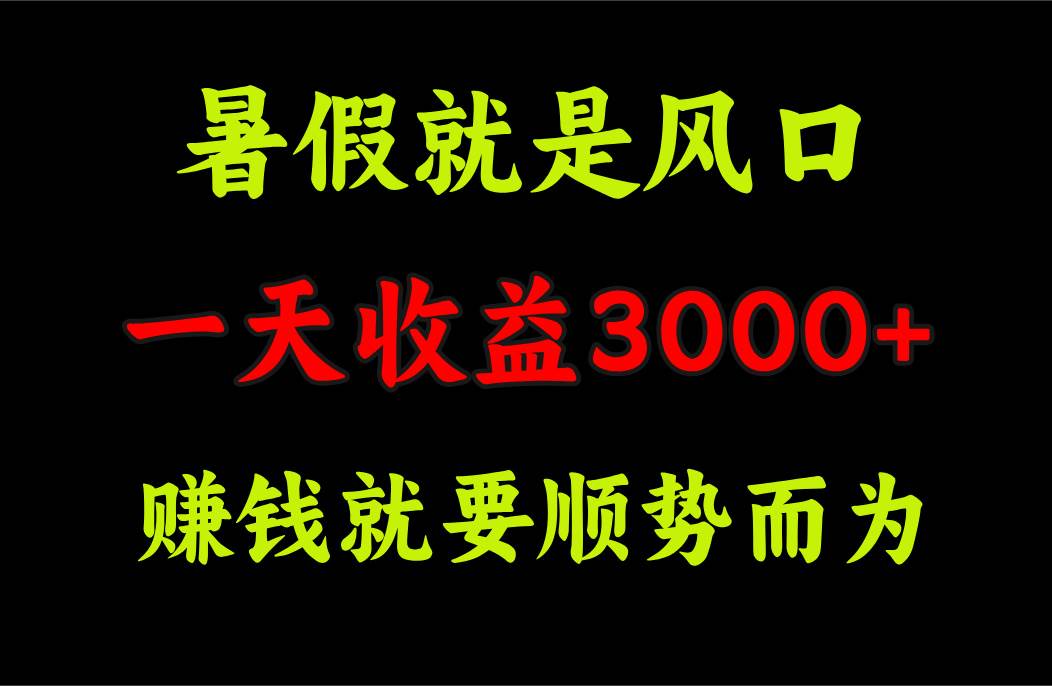 一天收益3000+ 赚钱就是顺势而为,暑假就是风口,源码仅供个人学习研究,不可商用